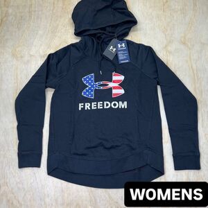 NEW Womens Under Armour UA Freedom Logo Fav Hoodie XS 1370880-001